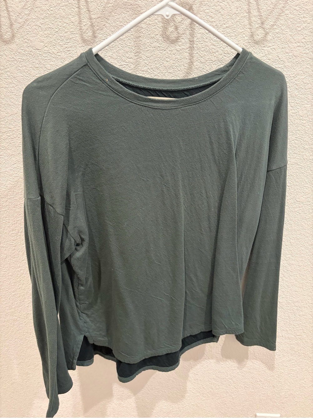 Madewell Long Sleeve Crewneck Tee in Forest Green